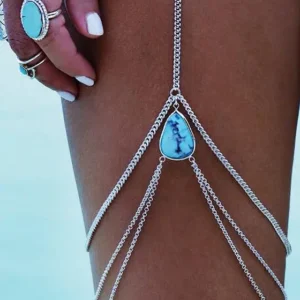 Bohemian Summer Sexy Beach Multilayer Leg Chain Women Body Jewellery Thigh Chain